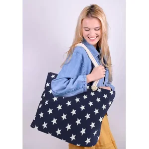 tote bag navy stars