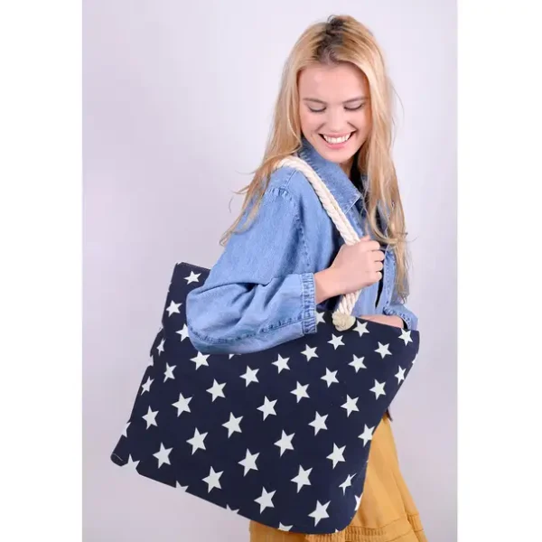 tote bag navy stars